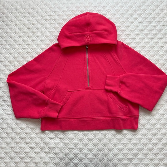 lululemon athletica Tops - lululemon athletica Scuba Oversized Half Zip Hoodie Sweatshirt Lip Gloss Sz XS/S